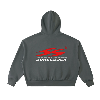 SoreLoser Fleeced Full-Zip Boxy Hoodie